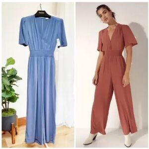 Aritzia Blue and Rust Jumpsuits